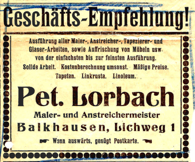 Anzeige vom 22.03.1922